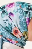 Flowers Desen Eşarp Mint thumbnail 4