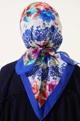 Flowers Desen Eşarp Saks thumbnail 3