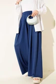 Loyşa Beli Lastikli Şalvar Pantolon Lacivert thumbnail 2