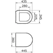 VitrA S50 Klozet Kapağı 72-003-301 Duroplast - Üstten Sıkmalı - Metal Menteşeli - Beyaz - 4