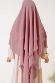 Şifon Sufle Himar Şal Pudra thumbnail 3