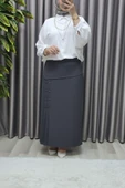 Kadın Giyim Büyük Beden Suna Düğmeli Etek thumbnail 10
