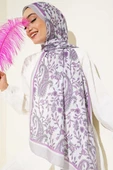 Etnik Paisley Soft Şal Lila thumbnail 1