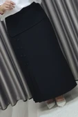 Kadın Giyim Büyük Beden Suna Düğmeli Etek thumbnail 8