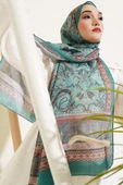 Etnik Paisley Desen Şal Zümrüt thumbnail 2
