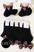 Bayan 6lı Leopar Kurdaleli Konç Çorap Siyah thumbnail 1