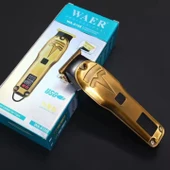 WA-0105 Profesyonel Şarjlı Saç,Sakal,Ense,Vücut Traş Kesme Makinesi / Ergonomik Tasarım, Uzun Pil Ömrü, LED Ekran - 3