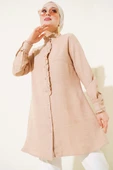 Fırfır Detaylı Tunik Camel thumbnail 1