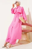 Bolero Detaylı Uzun Tunik İkili Takım Pembe thumbnail 1