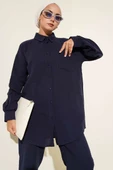 Tek Cepli Müslin İkili Takım Lacivert thumbnail 2