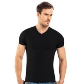 6 Adet Anıt Erkek Modal V Yaka Kısa Kollu Fanila Atlet 1204 thumbnail 1