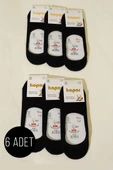 Bayan 6li Düz Babet Çorap Siyah thumbnail 1