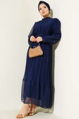Janjan Piliseli Elbise Lacivert thumbnail 2
