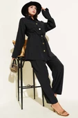 Bel Büzgülü Cepli İkili Takım Siyah thumbnail 1
