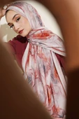 Flower Desen Bambu Kraş Şal Pudra thumbnail 2