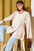 İp Bağlamalı Kimono Bej thumbnail 1