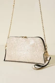 Fermuarlı Zincir Askılı Çanta Bej thumbnail 1
