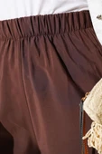 Parlak Görünümlü Kumaş Pantolon Acı Kahve thumbnail 4