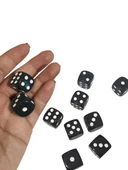 Siyah Okey Zarı Renkli Masa Oyunları Zarı - 2 Adet thumbnail 1