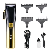 WA-070 Profesyonel Şarjlı Saç,Sakal,Ense,Vücut Traş Kesme Makinesi / Ergonomik Tasarım, Uzun Pil Ömrü, LED Ekran - 1