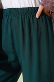 Beli Lastikli Tencel Pantolon Zümrüt thumbnail 4