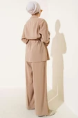 Fermuarlı Beli Tünelli İkili Takım Latte thumbnail 3