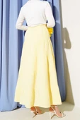 Bel Lastikli Kat Kloş Etek Sarı thumbnail 3