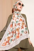 Floral Desenli Bambu Kraş Şal Taş thumbnail 2