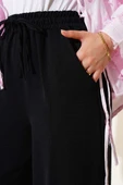 Çımalı Belinden Bağlamalı Pantolon Siyah thumbnail 4