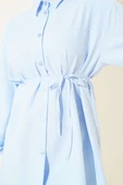 Roba Dikişli İp Kuşaklı Gömlek Buz Mavisi thumbnail 4