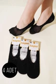 Bayan 4lü File Fiyonklu Çorap Siyah thumbnail 1