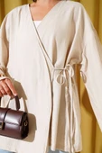 İp Bağlamalı Kimono Bej thumbnail 3