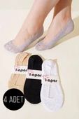 Bayan 4lü Dantelli Babet Çorap Asorti 1 thumbnail 1