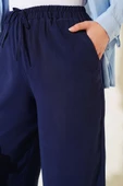 Bel Lastikli Tencel Pantolon Lacivert thumbnail 4