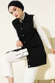 Cepli Kapaklı Kot Yelek Siyah thumbnail 1