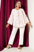 Üç Bağcıklı Püsküllü Kimono Pudra thumbnail 3