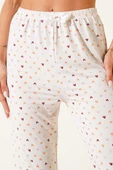 Desenli Pijama Ekru thumbnail 4