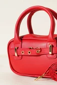 Kanca Kemer Detaylı Mini Çanta Kırmızı thumbnail 3