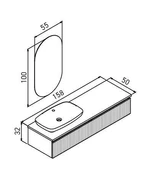 Orka Lentia 160 cm Mat Kaşmir Banyo Dolabı Takımı ve Boy Dolabı thumbnail 2