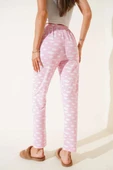 Desenli Pijama Pembe Beyaz thumbnail 3