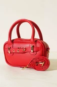 Kanca Kemer Detaylı Mini Çanta Kırmızı thumbnail 1