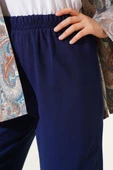 Beli Lastikli Tencel Pantolon Lacivert thumbnail 4
