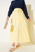 Garnili İp Kuşaklı Etek Sarı thumbnail 1