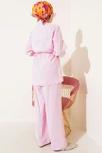 Fermuarlı Beli Tünelli İkili Takım Pembe thumbnail 3