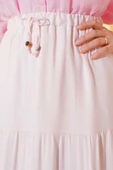 Boncuk İp Detaylı Etek Pembe thumbnail 4