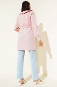 Yaka Fırfırlı Fiyonklu Tunik Pudra thumbnail 3