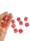 Kırmızı Okey Zarı Renkli Masa Oyunları Zarı - 4 Adet thumbnail 1