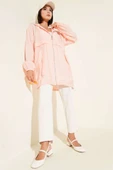 Kapüşonlü Önü Cepli Kap Pembe thumbnail 2