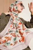 Floral Desenli Bambu Kraş Şal Taş thumbnail 1