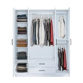 Gardırop, Blesk Hera 4 Kapaklı, Aynalı Çekmeceli Dolap thumbnail 4